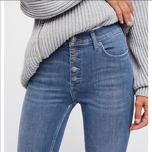 Free people Regan Button Front Jean
